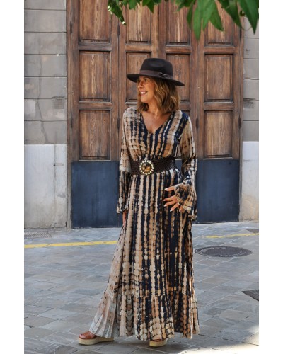 Vestido Susan Tie Dye Brown