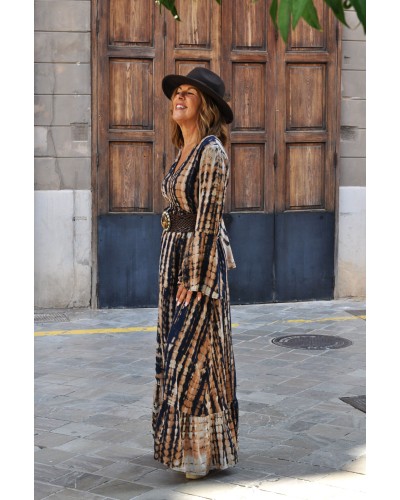 Vestido Susan Tie Dye Brown