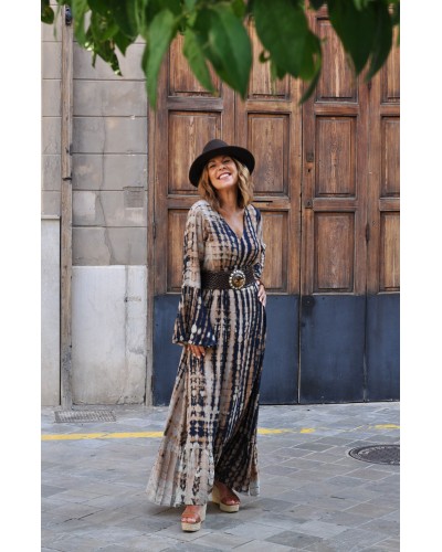 Vestido Susan Tie Dye Brown