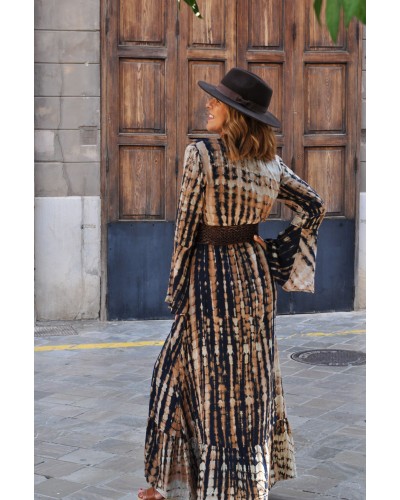 Vestido Susan Tie Dye Brown