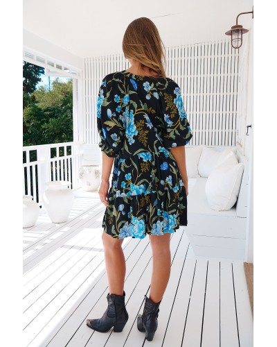 Midnight Saphire Petal Dress