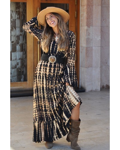 Vestido Susan Tie Dye Black