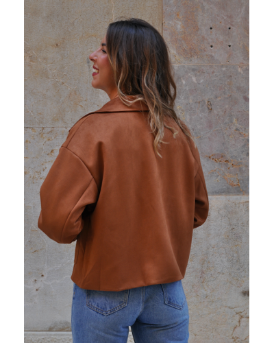 Chaqueta Antelina Camel