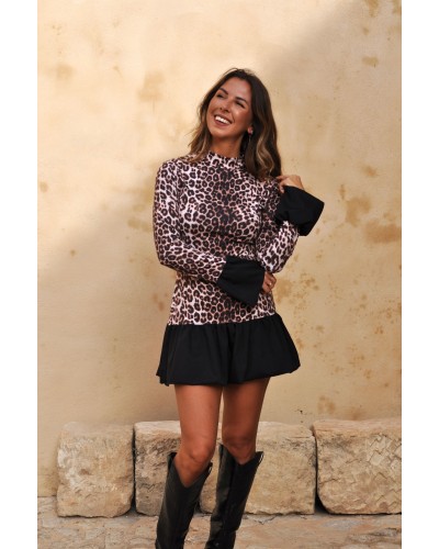 Mireia Leopard Short Dress