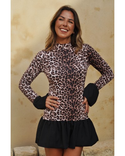 Vestido Corto Mireia Leopard