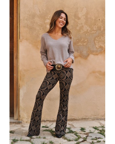 Flare Brown Pants