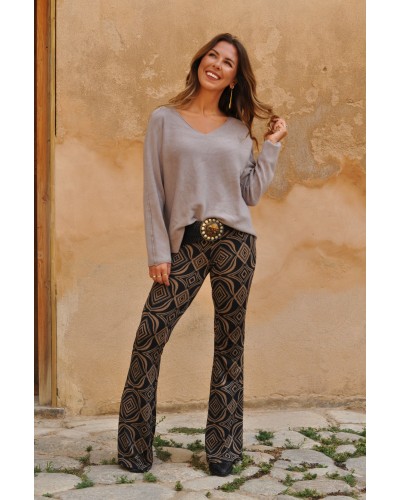 Flare Brown Pants