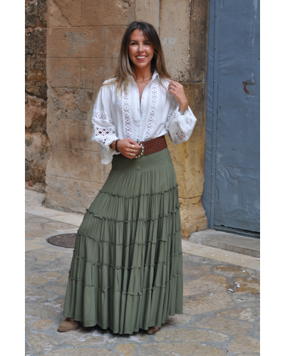 White Embroidered Bohemian Blouse