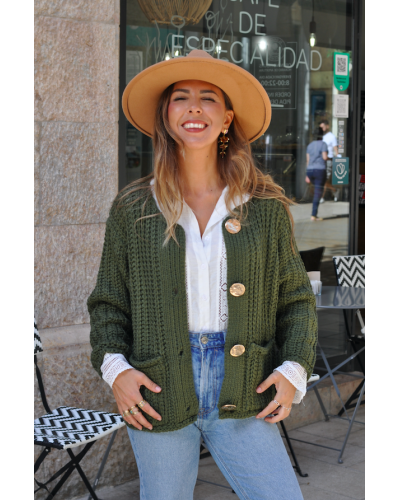 Thick Green Cardigan