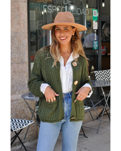 Thick Green Cardigan