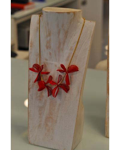 Collar Flor Roja