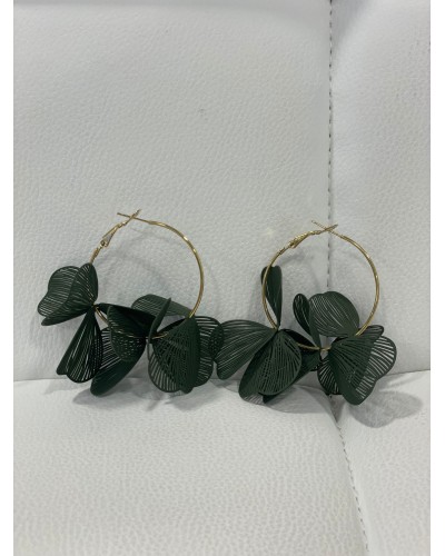 Pendientes Flor Verdes