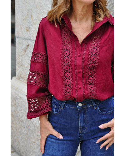 Blusa Bohemia Burdeos