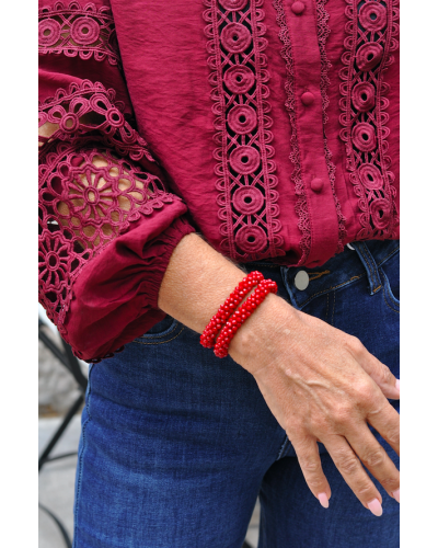 Pulsera Cristal Rojo